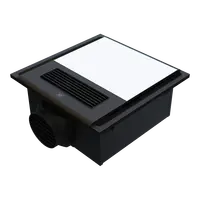 Heatcore 4-in-1 Retrofit Bathroom Heater Fan & Light Black Domus