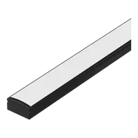 Nova-17 Surface LED Profile Opal Diffuser Black Per Metre Domus