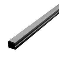 Omega-17 Surface LED Profile Opal Diffuser Black Per Metre Domus