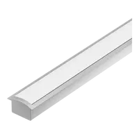 Opti-REC Recessed LED Profile Opal Diff Aluminium Per Metre Domus