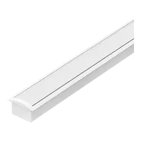 Opti-REC Recessed LED Profile Opal Diffuser White Per Metre Domus