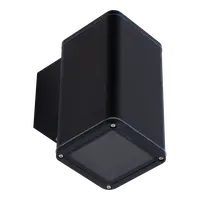 Piper-Pro-1 Exterior Wall Light Square 10W E27 IP65 Black Domus
