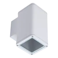 Piper-Pro-1 Exterior Wall Light Square 10W E27 IP65 White Domus