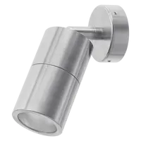 Shadow Outdoor Wall Light Single Adjustable Titanium Silver Domus