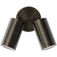 Shadow Exterior Wall Light 2 Light Adjustable 240V Bronze Domus