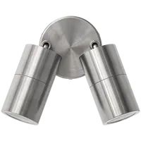 Shadow Exterior Wall Light Twin Adjustable Stainless Steel Domus