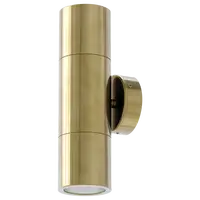 Shadow Exterior Wall Light 2 Light 12V MR16 Brass Domus