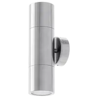 Shadow Exterior Wall Light 2 Light 12V MR16 Titanium Silver Domus