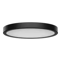 Slenda Round LED Oyster Ceiling Light 250mm 8/13W Black Domus