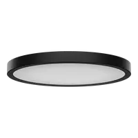 Slenda Round LED Oyster Ceiling Light 300mm 12/18W Black Domus