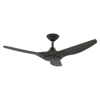 Strike 48 Inch 1220mm DC Ceiling Fan 3 Blade Black/Black Domus