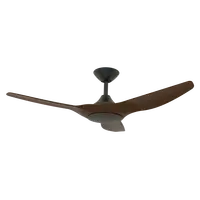Strike 48 Inch 1220mm DC Ceiling Fan 3 Blade Black/Walnut Domus
