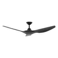 Strike 60 Inch 1520mm DC Ceiling Fan 3 Blade Black/Black Domus