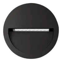 Zac-Pro 5 Recessed Round LED Step Light 5W 240V IP65 Black Domus