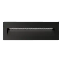 Zac-Pro 8 Recessed Rectangular LED Step Light 8W 24V Black Domus
