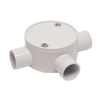 20mm Three Way Shallow Junction Box