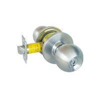 Fire Rated Door Knobset Pro 3000 | 2-Hour Fire Rating | Satin Chrome Finish & Heavy Duty Brass | Firebox