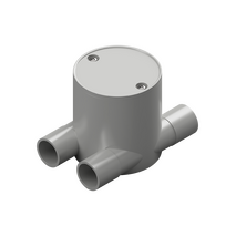 25mm Grey PVC 4-Way 'H' Type Deep Junction Box