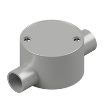 20mm Grey PVC 2-Way Shallow Junction Box