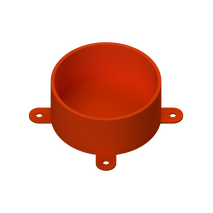 25mm Orange PVC Disposable Junction Box Lid