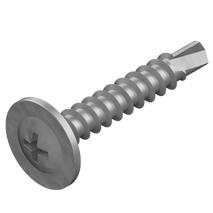 8G x 25mm C3 Galvanised Button Head Drill Point Screw - 200 Pack
