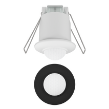 360° White/Black Mini PIR Recessed Mount Motion Sensor