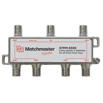 6 Way Splitter 'F' Type 5-2400MHz Power Pass All Ports (Bag)