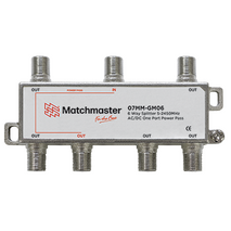6 Way ‘F’ Type Splitter 5-2450MHz AC/DC One Port Power Pass