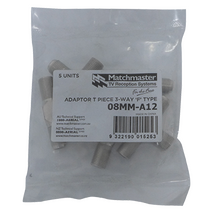T Piece 3 Way 'F' Type Female Adaptor (5 Pack)