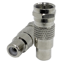 RCA Female to 'F' Male Adaptor (10 Pack)