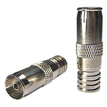 RG6 IEC (PAL) Female Crimp Connector (20 Pack)