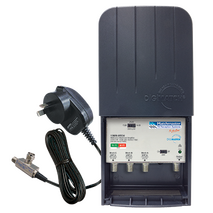 Multiband Masthead Amplifier VHF/UHF 34dB with 4G/5G Filter and Power Supply