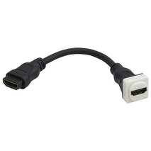 HDMI® Insert to HDMI® Female Short Cable (4 Pack)