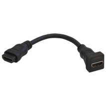 HDMI® Insert (Black) to HDMI® Female Short Cable (10 Pack)