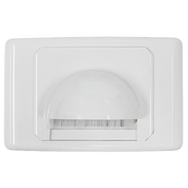 Bull Nose Outlet Plate with Brush Cover