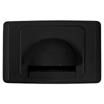 Outlet Plate Bull Nose with Brush Cover (Black)