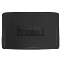 Outlet Plate with Brush Cover (Black)