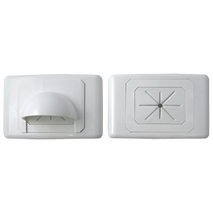 Large Bullnose Outlet Plate (White) (20 Pack)