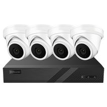 PoE Security Kit with 8CH 2TB AI NVR and 4 Dome Cameras