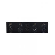Puma - 4X4 - 4 Socket's x 4 USB's - Double Pole - 250V~, 10A,  Black x8 - PU4X4BK