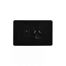 Puma - Power Point Switched 1 Gang, 15A 250V~  Black x10 - PUPP151GBK