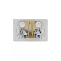 Puma - Power Point Double Pole Switched 2 Gang, 10A 250V~, Shuttered, Vandal Proof, TRANSPARENT  x10 - PUPP2GVPTR
