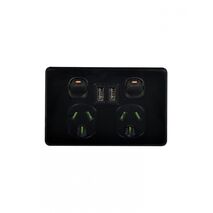 Puma - Power Point, USB Charger, Dual Fully Integrated  Black x1 - PUPP2USB2GBK