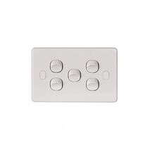 Puma - Switch Horizontal 5 Gang 10AX/16A 250V Vandal Proof  x5 - PUSW5GVP