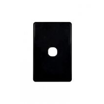 Puma - Switch Plate Vertical 1 Gang (Less Mech)  Black x10 - PUSWPV1GBK