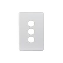 Puma -u00a0Switch Vertical 3 Gang 10AX/16A 250V~, printed LIGHT FAN HEAT  White x10 - PUSWV3GLFH