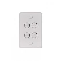Puma - Switch Vertical 4 Gang 10AX/16A 250V Vandal Proof  x10 - PUSWV4GVP