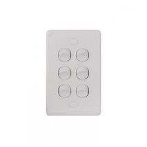 Puma - Switch Vertical 6 Gang 10AX/16A 250V Vandal Proof  x5 - PUSWV6GVP