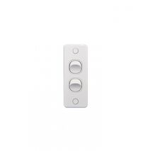 Puma - Architrave Switch Vertical 2 Gang, 10AX/16A 250V~, Vandal Proof  x10 - PUSWVA2GVP