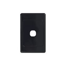 Cougar - Switch Plate Vertical 1 Gang (Less Mech)  Black x10 - COSWPV1GBK